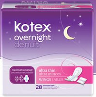 Free KOTEX Ultra Thin Overnight Pads