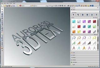 cara menggunakan Aurora 3d text logo maker