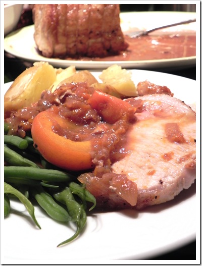 Pork with apricots