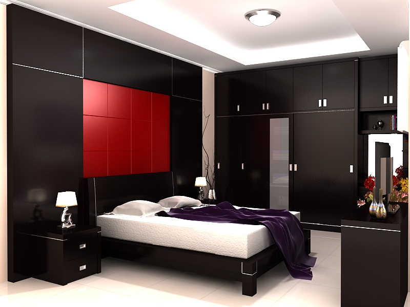 Gambar desain interior kamar  tidur  utama  Minimalis  dan 