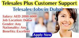 Customer Service/Tele Sales Executive Jobs Vacancy in Dubai