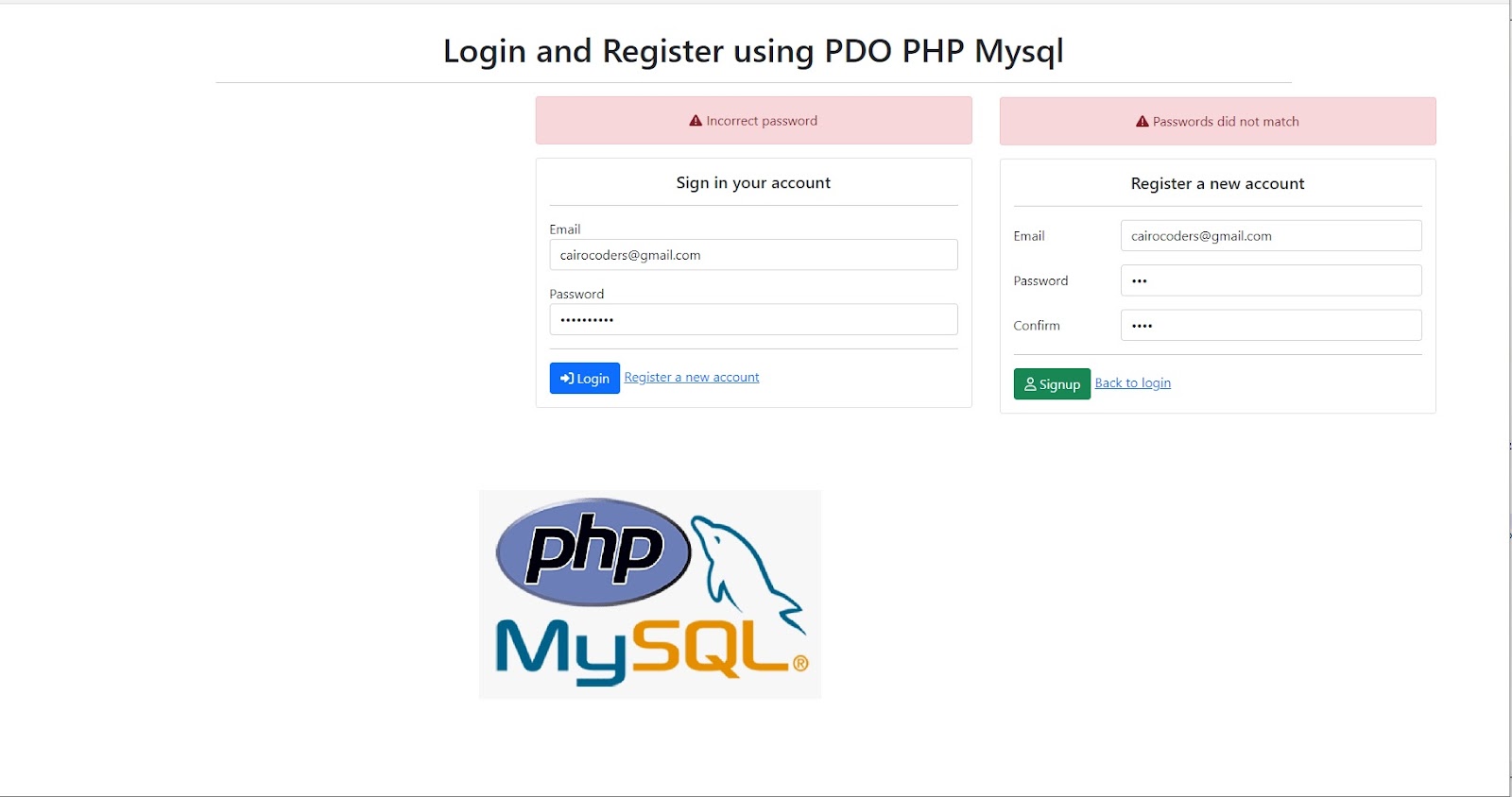 Https cdn jsdelivr net npm. PDO php. Вход в MYSQL. Registration php JQUERY.