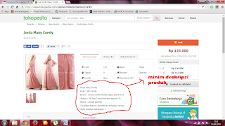 minim deskripsi produk di tokopedia