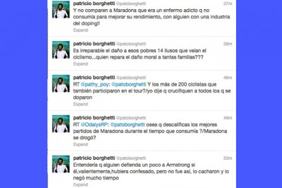 Twitter Odalys Ramírez y Patricio Borghetti 