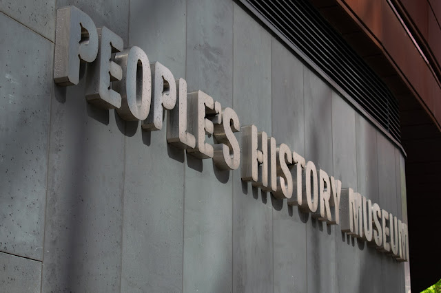 Sign on People's History Museum, Manchester