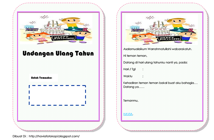 Download undangan ulang tahun word