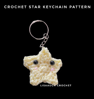 Crochet star Pattern (SMALL)  for keychains or bag charms