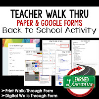 Classroom Walk Through Print and Google Form Teacher PD Series, Teacher Observation, Teacher Planning, Professional Development