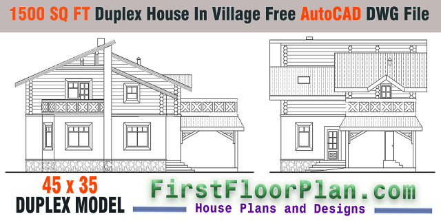  Duplex  House  Designs  in Village 1500  Sq  Ft  Draw in 