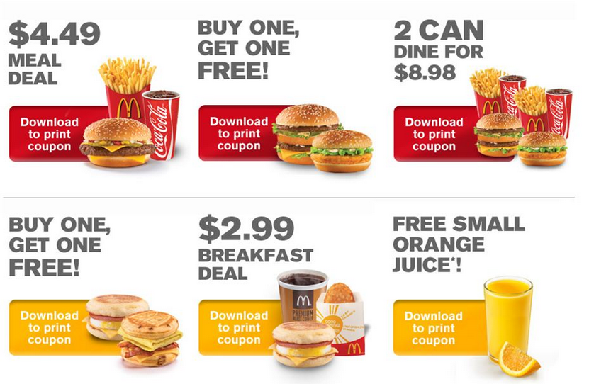 mcdonalds coupons