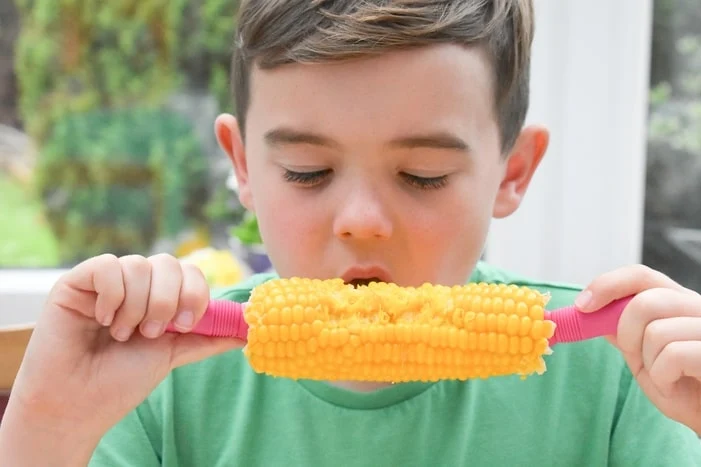 eating corn on the cob