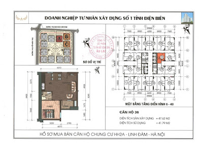 thiết kế căn 36 chung cư hh2a linh đàm