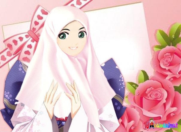 KUMPULAN GAMBAR  CEWEK CANTIK BERJILBAB Gambar  Kartun  