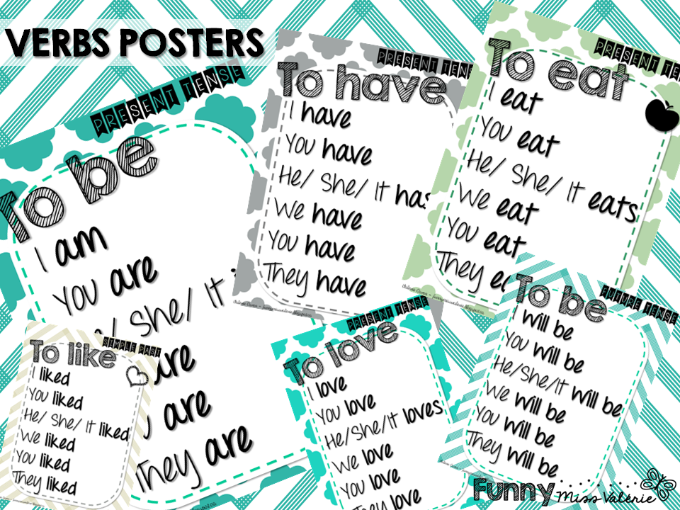 https://www.teacherspayteachers.com/Product/Verbs-Posters-simple-present-simple-past-future-tense-1282478