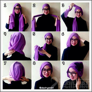 Tutorial Hijab Dengan Kacamata Pintar