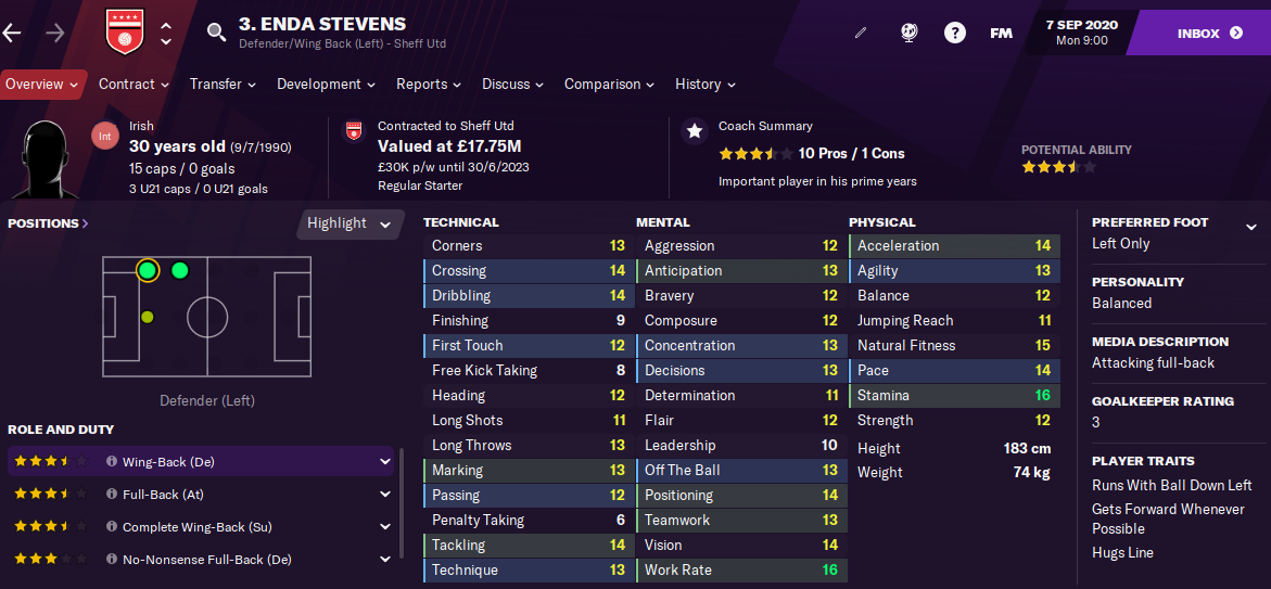 FM21 Enda Stevens