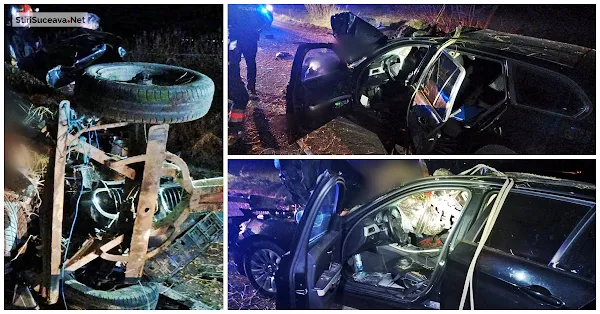 Accident la Rădăuți. Coliziune între un autoturism și o căruță. Două persoane sunt rănite