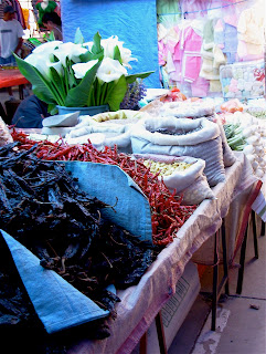 photo of market tables