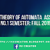 CS402 - Theory of Automata  Assignment No.1 Semester: Fall 2019