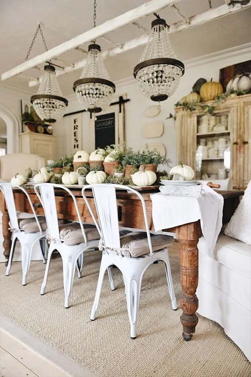 Rustic Garden Fall Dining Room Table