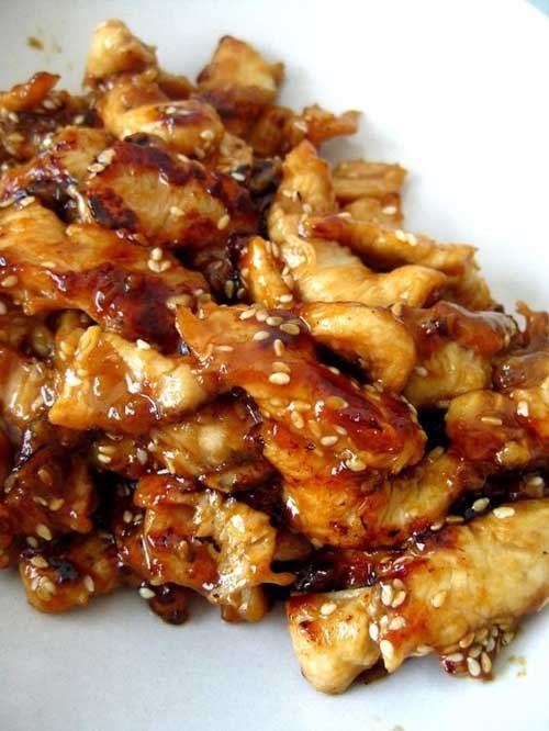 Chicken teriyaki with slow