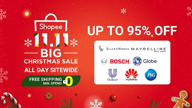 Shopee 11.11 Big Christmas Sale with discounts up to 95% off