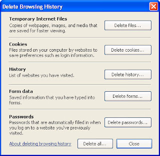 Delete browsing history