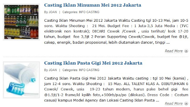 Lowongan Casting Bandung - Loker Spot