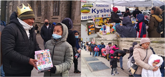 Más de 400 niños en el Alto Manhattan recibieron juguetes de fundaciones Kysbel, ER y Salcedo Cargo Express por Día de Reyes