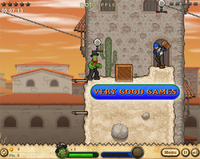 A screenshot from the game Cactus McCoy 2 - a sequel of the cool adventure series. Play it free on the gaming blog Very Good Games