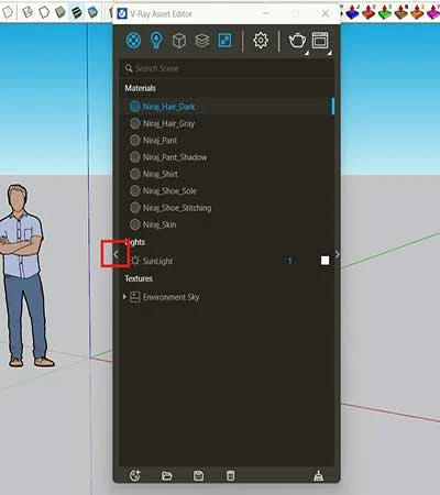 cara menambahkan material library vray sketchup