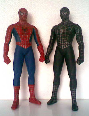 Jual Spiderman & Black Spiderman Vinyl Action Figure