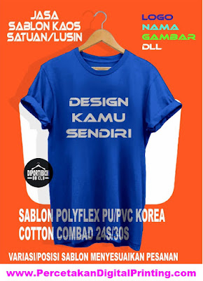 Contoh Desain SABLON KAOS Dari Percetakan Digital Printing Terdekat