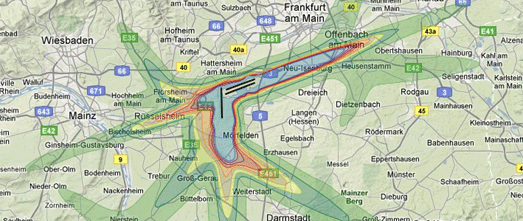 The German linguistic communication courts lately decided that Berlin Airport tin piece of job flights betwixt  New German linguistic communication Sound Pollution on Google Maps