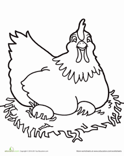 Printable Hen Coloring Book For Free