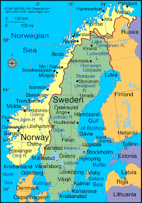 Kort over Norge Land