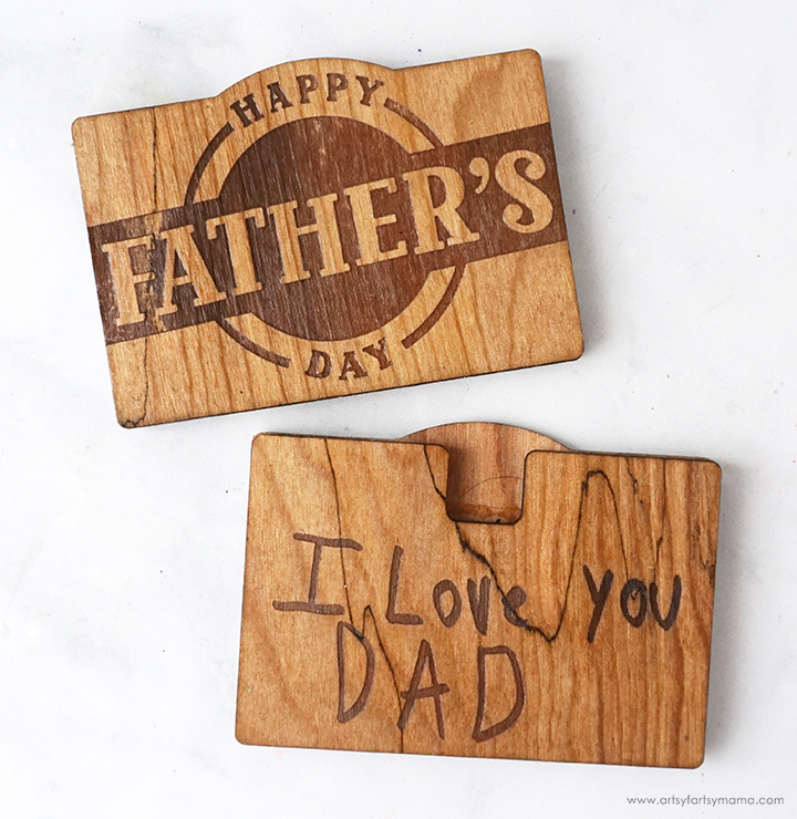 Father's Day Wooden Gift Card Holder