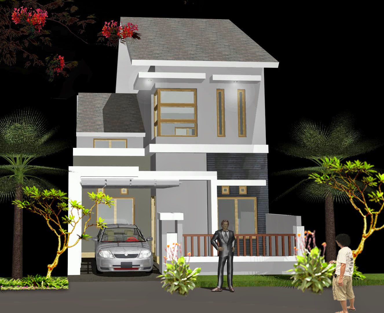 Gambar Desain Rumah Minimalis Type 36/60 2 Lantai Terbaru 