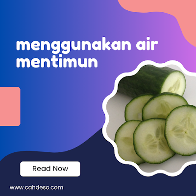 menggunakan air mentimun