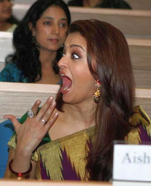 aishwarya rai, bollywood actress, mouth open, shocked