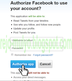 menyambungkan facebook ke twitter