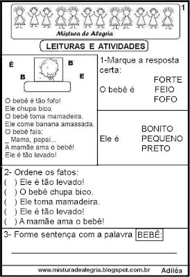 Leitura com a letra B