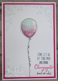 Let's Get Together and Drink Champagne and Eat Cake - An invitation to celebrate made with Stampin' Up! UK products