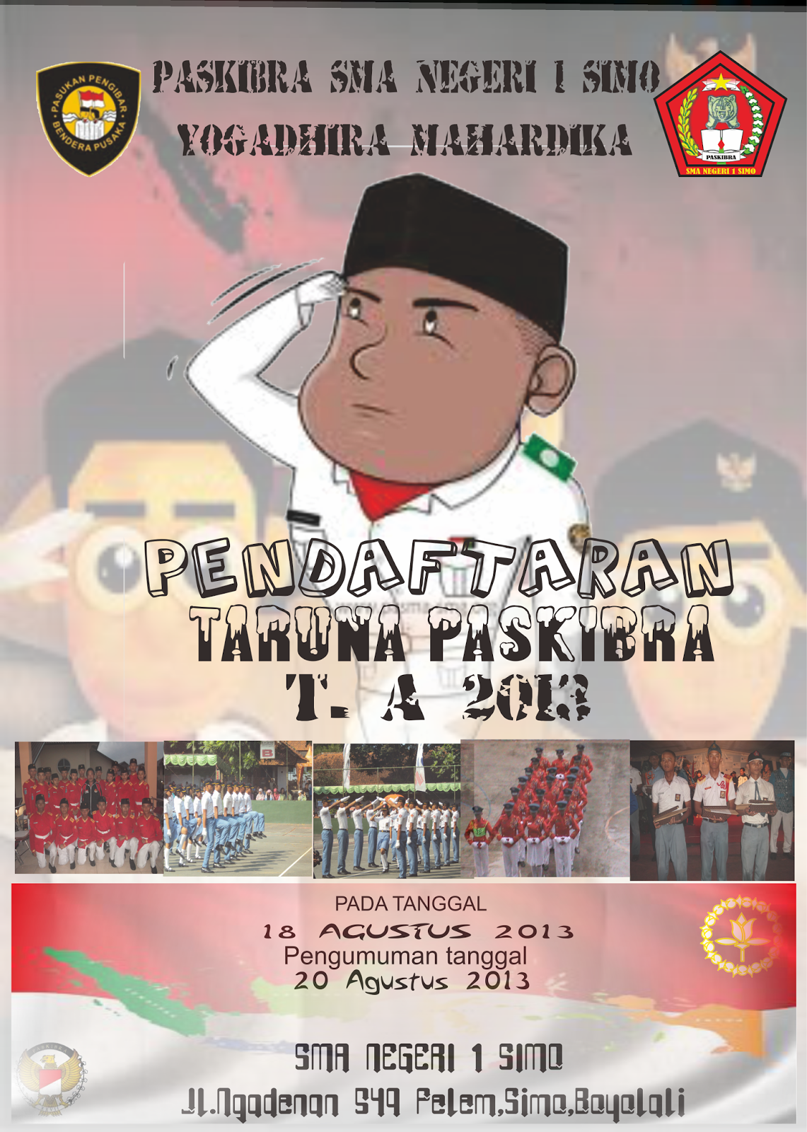 PASKIBRA YOGADHIRA MAHARDIKA: PENDAFTRAN TARUNA BARU 2013