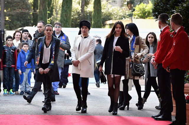 Princess Stephanie of Monaco and her daughters Camille Gotlieb and Pauline Ducruet attend the 39th International Monte-Carlo Circus Festival