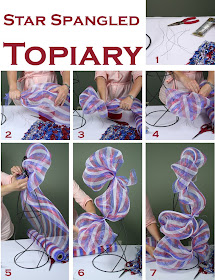 Tutorial pictures 1: Red, White and Blue Topiary