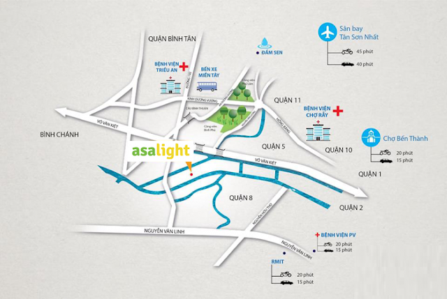 Vị trí căn hộ Asa Light Phạm Thế Hiển
