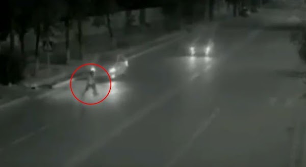 Fantasma salva a niña de ser atropellada y es captado en video