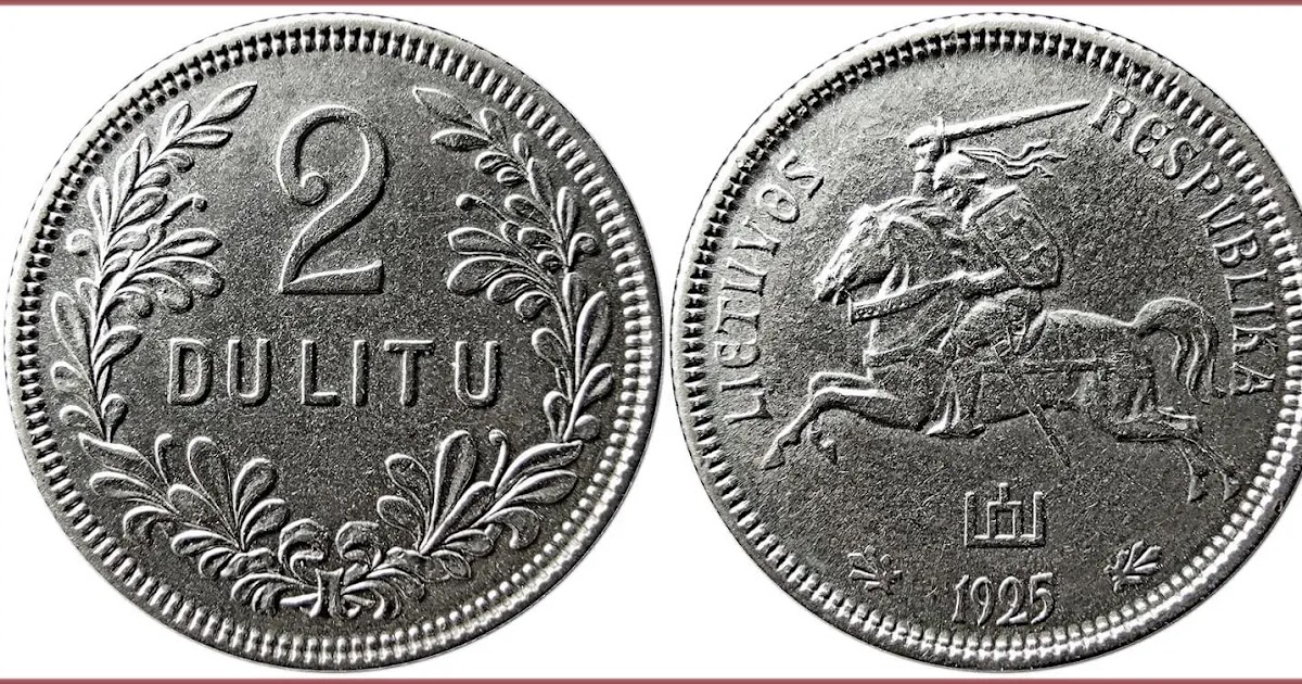 Litas: coin from Republic of Lithuania; 100 centas