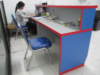 Meja CS & Background - Furniture Kantor Semarang